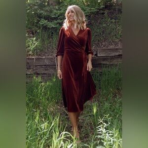 Baltic Born Beckinsale Velvet Wrap Dress